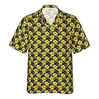 Aloha Pug Short Sleeve Hawaiian Print Button-Down Shirts