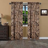 Realtree Max 5 Camouflage Rod Pocket Window Curtains, Set of 2 Panels (42