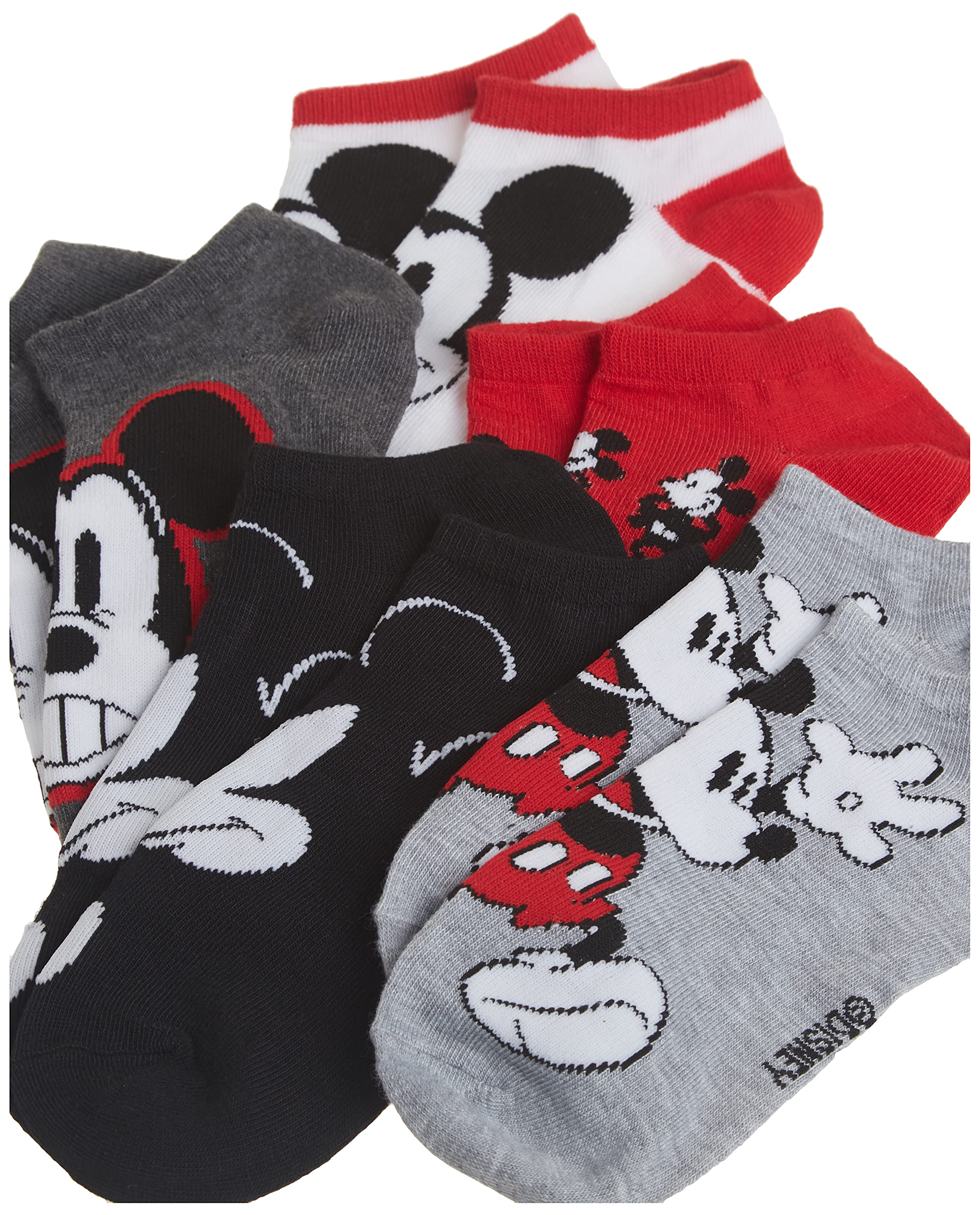 Disney Women's Mickey Mouse 5 Pack No Show Socks