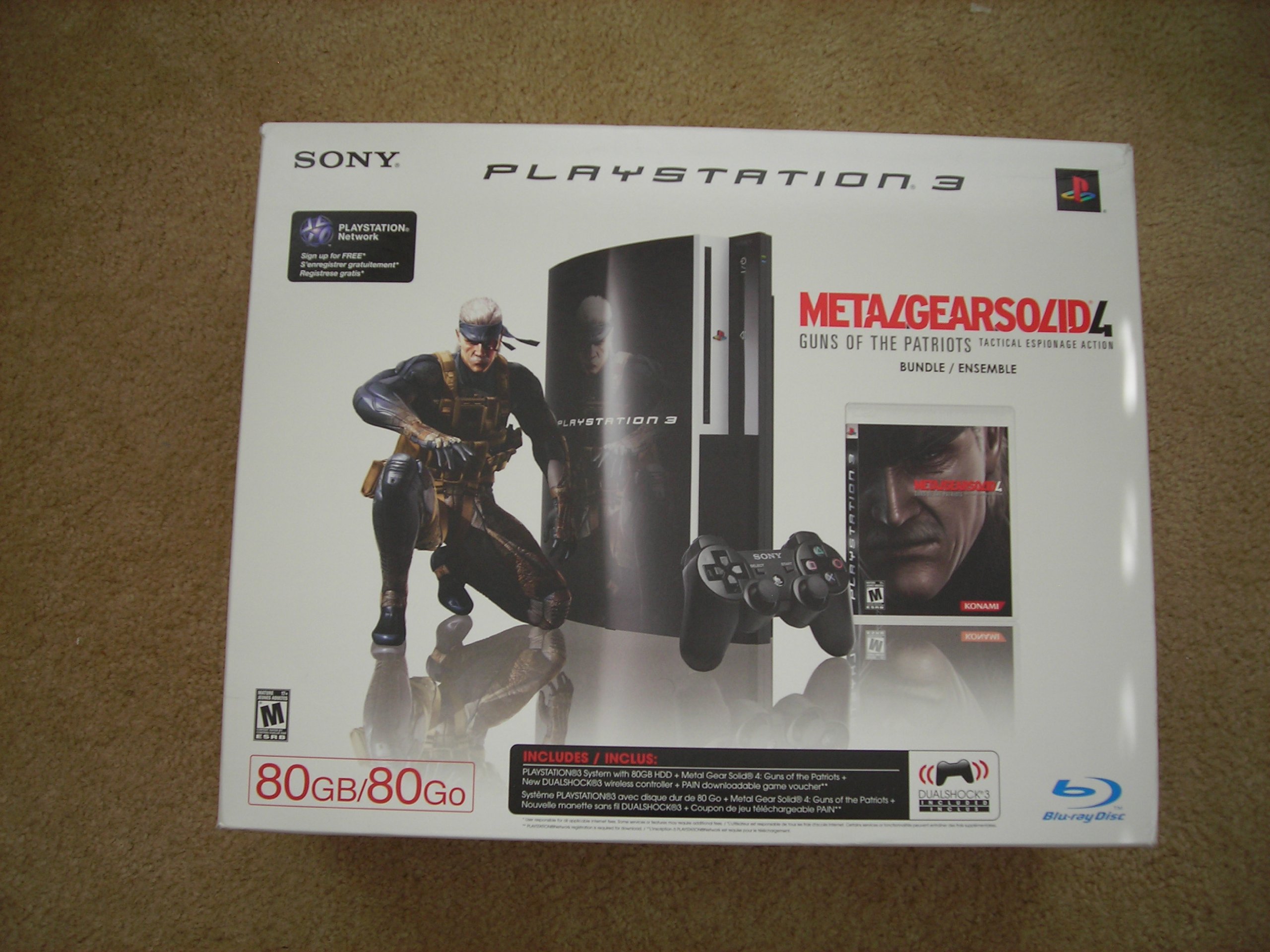 PlayStation 3 80GB Metal Gear Solid 4: Guns of the Patriots Bundle (Renewed)