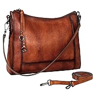 Iswee Genuine Leather Purse and Handbags for Women Crossbody Satchel Purse Hobo Handbag