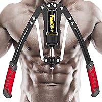 Chest Expander Arm Exercise Equipment,New Hydraulic Power Twister Spin Button 10 Gears Adjustable 22-440lbs,Thickened Carbon Steel, Handle Wear-Resistant Non-Slip PU Soft Rubber