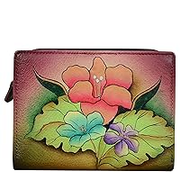 Anna By Anuschka Women's Hand-Painted Genuine Leather Two Fold Clutch Wallet