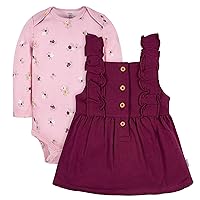 Gerber Baby-Girls Toddler 2 Piece Overall Dress Set