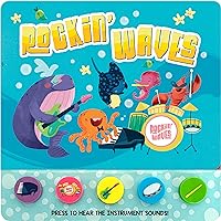 Rockin' Waves - Children's Sensory Silicone Button Sound Book Featuring Musical Instruments
