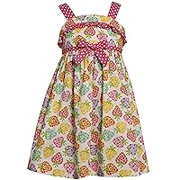 Bonnie Jean Girls Multi Color Heart Fruit Print Summer Sun Dress, Multi, 4-6