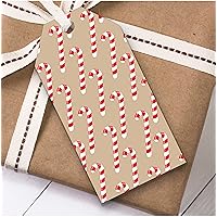 Big Candy Canes Christmas Gift Tags (Present Favor Labels)