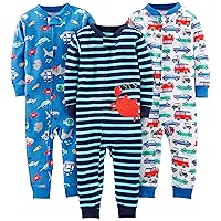 Baby Boys' 3-Pack Snug Fit Footless Cotton Pajamas