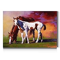 Renditions Gallery Canvas Animal Wall Art Modern Decorations Paintings Vibrant Horses Fairytale Abstract Colorful Nature Wall Hanging Artwork for Bedroom Office Kitchen - 12
