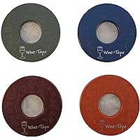 Wine Tapa Drinking Glass Covers- Keep Bugs Away from Wine Glasses Outdoors - Use as Cover for Coffee Mugs, Soda Cans, and Drinking Glasses, set of 4 No Spill Drink Covers (Fresco)