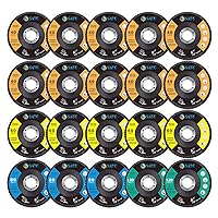 50 Pack 4.5” x 7/8" Professional 80 Grit Zirconia Flap Disc Grinding Wheels T27 