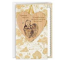 Hallmark Disney Winnie the Pooh Baby Shower Card with Removable Ornament (Pooh and Piglet) Welcome New Baby, Congratulations, Gender Reveal