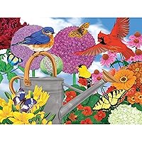 550 Piece Puzzle for Adults Garden Glory Ann Jasperson Birds Jigsaw 24X18 by KI Puzzles