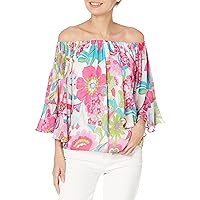 Trina Turk Women's Printed Off The Shoulder Blouse