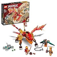 LEGO 71762 NINJAGO Kai's Fire Dragon EVO, Toy Dragon with Cobra and Boa Serpent Warrior, Birthday Gifts, Children 6+