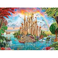 Ravensburger Rainbow Castle 100 Piece XXL Jigsaw Puzzle for Kids - 13285 - Every Piece is Unique, Pieces Fit Together Perfectly, Multicolor, 20 x 14 inches (50 x 36 cm) When Complete.