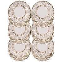 Talking Tables Premium Quality Large Gold Disposable Paper Plates-Strong and Sturdy Elegant Pretty Design Recyclable Dishes for Christmas, Birthday Party, Weddings, Anniversary Pack of 24
