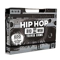 USAOPOLY Hip Hop Bid to Win Trivia Game | Music Board Game Featuring 600 Questions with a Hip Hop Trivia Theme | Custom Game Box Converts from Boom Box into Gameboard | Collectible Board Game