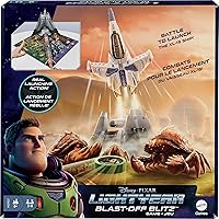 Mattel Disney Pixar Lightyear Blast-Off Blitz Skill & Action Puck-Flipping Game with Team Play for 2 to 8 Players, Movie Themed, Gift for Kids & Lightyear Fans Ages 8 Years & Up