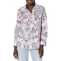 Erika Women's Nora Roll Sleeve Collared Pullover Shirt