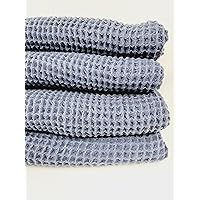 Home 100% Cotton Towel 36x65 Salon Gym Towels Light Weight Fast Drying Salon Spa Towel, Waffle Towels (Blue)