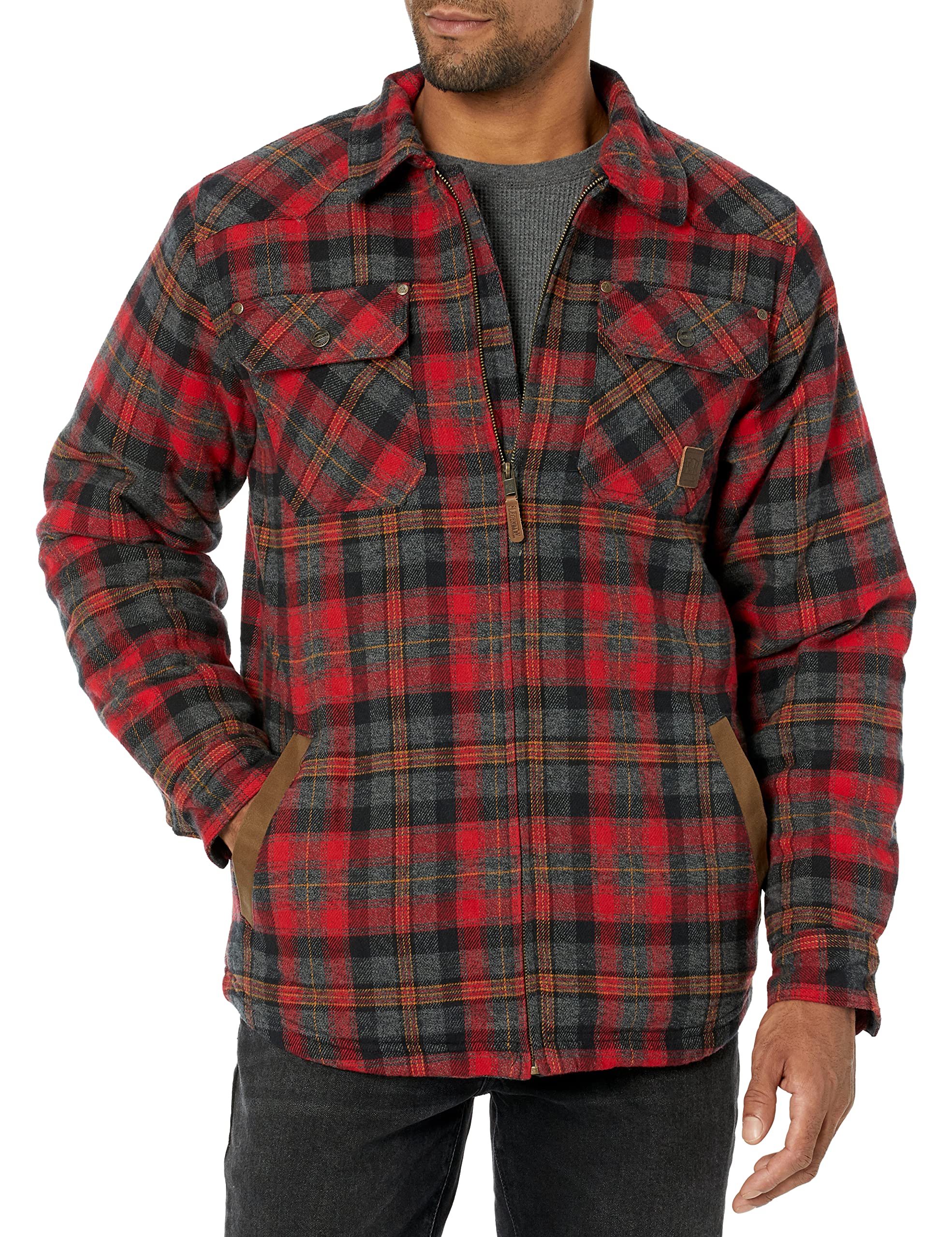 Legendary Whitetails Men's Tough as Buck Berber Lined Flannel Shirt Jacket