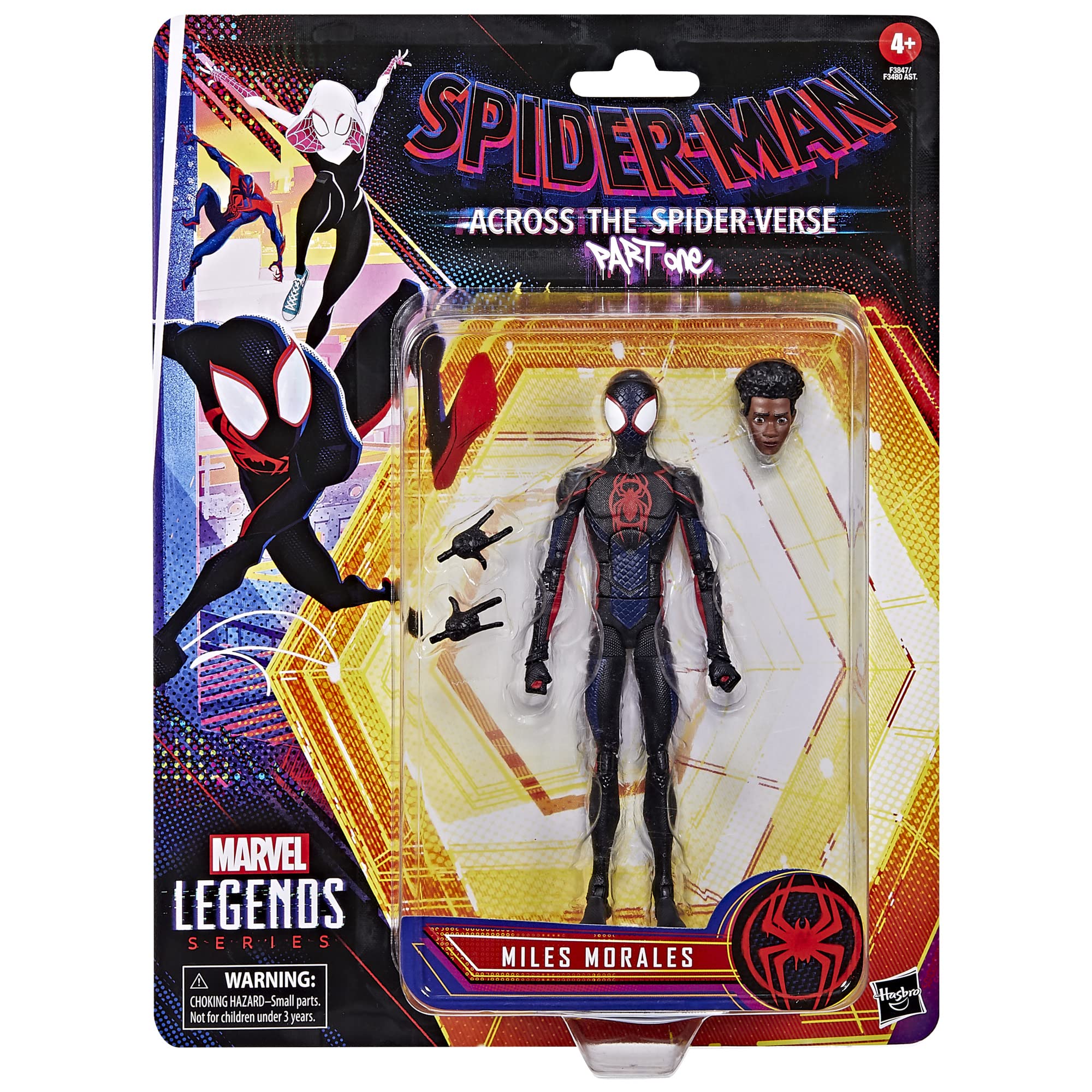 Spider-Man Marvel Legends Series Across The Spider-Verse Miles Morales 6-inch Action Figure Toy, 3 Accessories