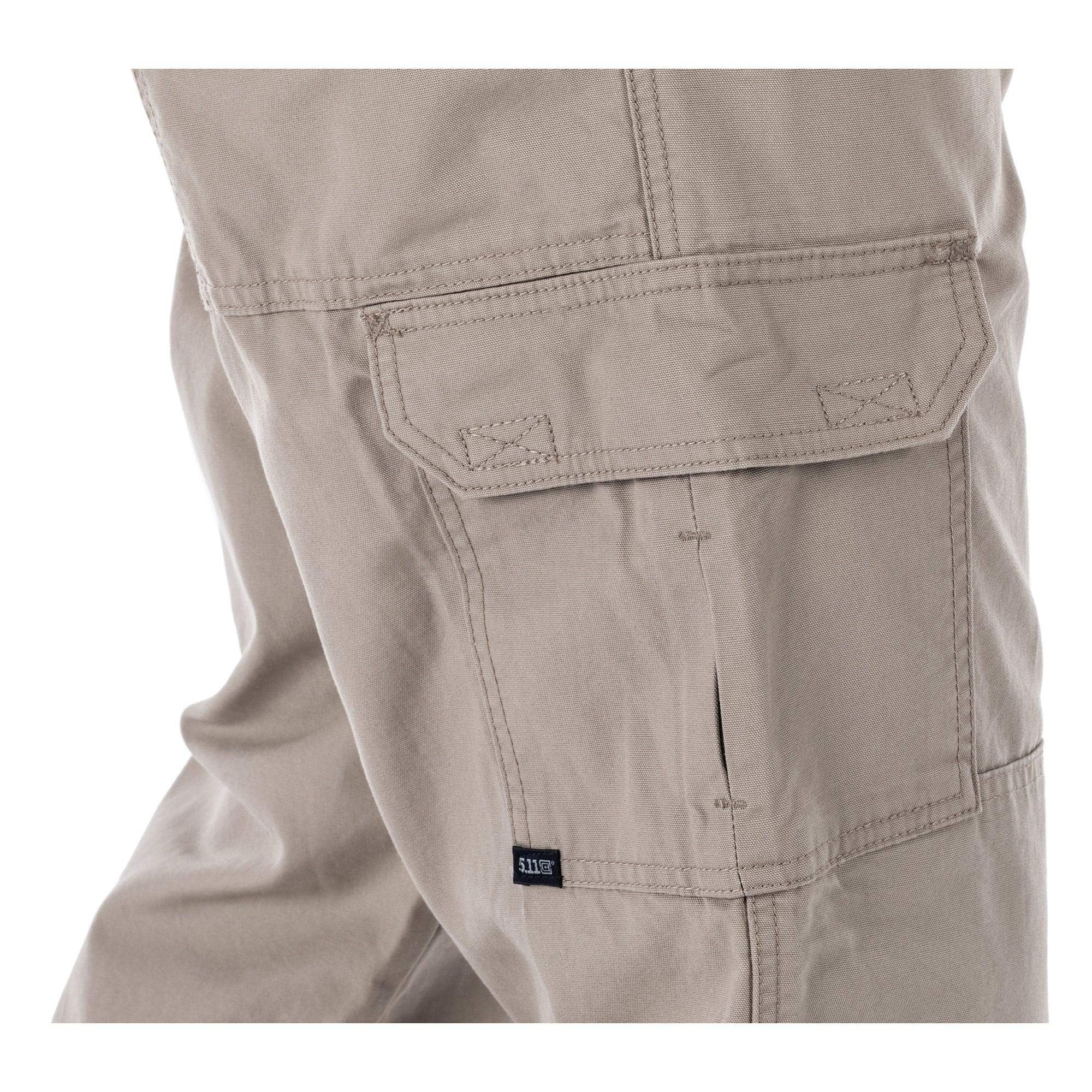 5.11 Tactical Men's Active Work Pants, Superior Fit, Double Reinforced, 100% Cotton, Style 74251