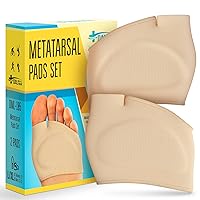 Metatarsal Pads - Ball of Foot Cushions - Foot Pads for Mortons Neuroma Pain Relief - Forefoot Cushioning Sleeve with Built-in Gel Pads - Help Metatarsalgia, Mortons Neuroma