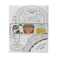 Rite Lite Passover Canvas Art Kit For Pesach/ Pesach Seder (Includes Canvas, Paint, and Glitter)