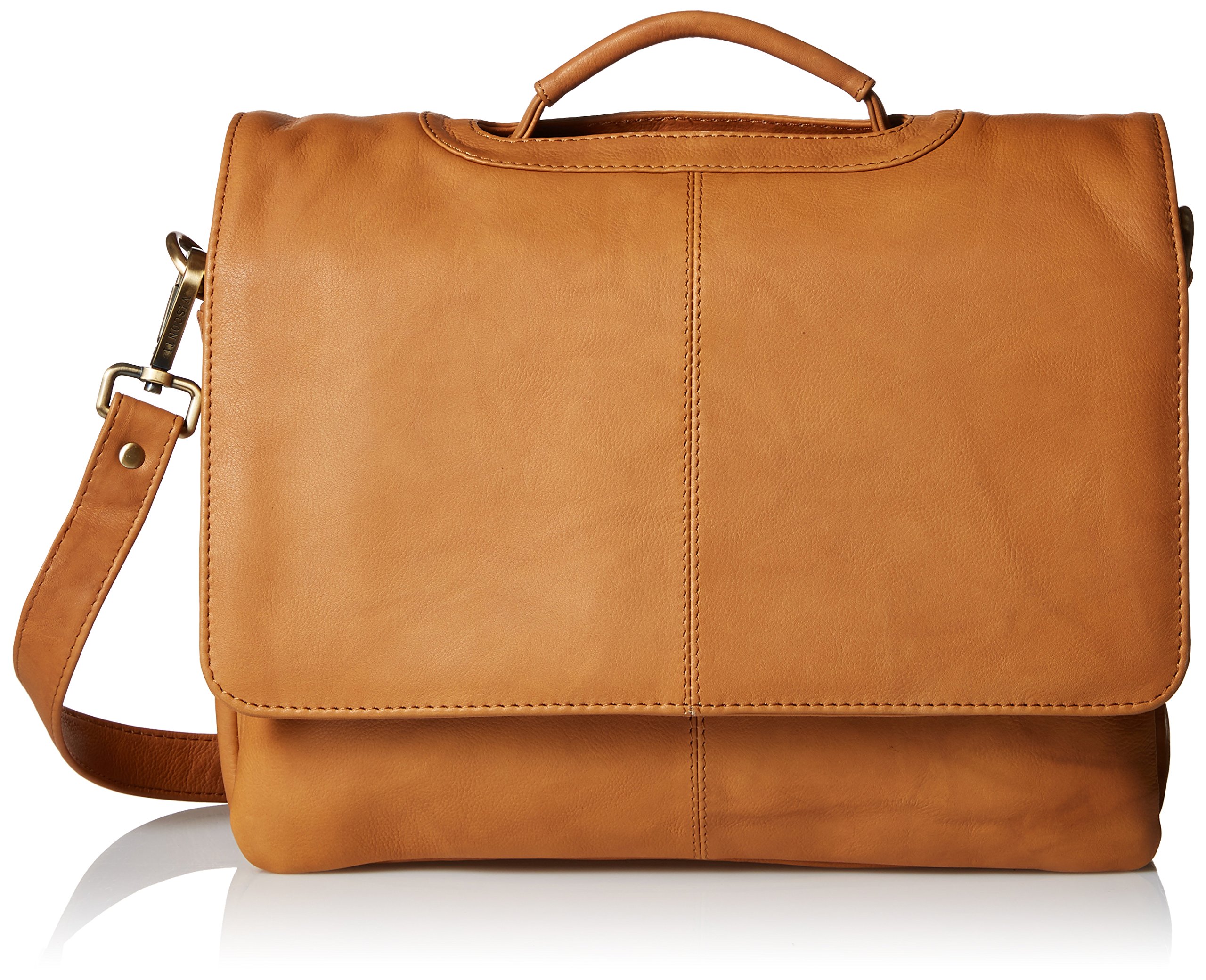 Visconti Leather Business Case Bag/Briefcase/Handbag Medium, Sand, One Size