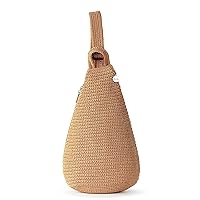 The Sak Geo Sling Backpack in Crochet, Single Sling Shoulder Strap, Bamboo