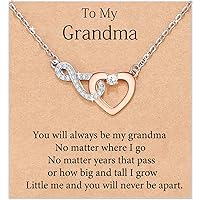 Lanqueen Grandma Christmas Gifts Best Grandma Gifts Grandma Necklace Mothers Day Gifts for Grandma from Granddaughter Grandma Birthday Gifts Nana Infinity Heart Necklace