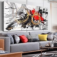 Black and White Wall Art Large Abstract Art Wall Decor Living Room Wall Art Bedroom Office Artwork Pictures Size 30