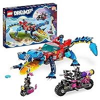 LEGO DREAMZzz Crocodile Car 71458 Building Toy Set, Rebuilds from Car to Off-Roader Truck Toy and Mini-Boat, Features Cooper, Jayden, and The Night Hunter Minifigures, Birthday Gift for 8 Year Olds
