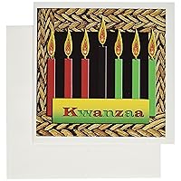 3dRose Candles of Kwanzaa - Greeting Cards, 6 x 6 inches, set of 12 (gc_26966_2)