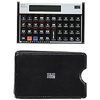 HP 12C Platinum Financial Calculator, Black and Silver