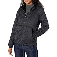 Amazon Essentials Women's Lightweight Water-Resistant Sherpa-Lined Hooded Puffer