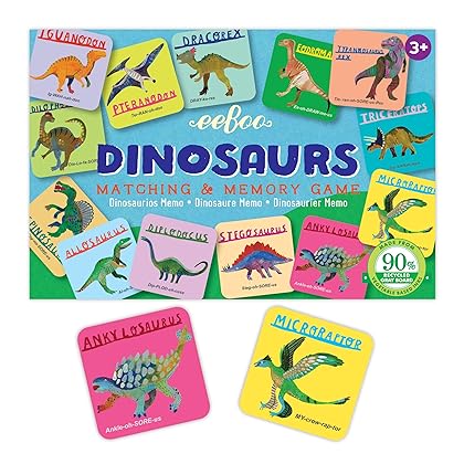 eeBoo Dinosaurs Little Memory and Matching Game, 3 years