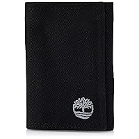Timberland mens Trifold Nylon Wallet, Black, One Size US