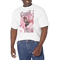 Marvel Big & Tall Classic Gambit Painted Men's Tops Short Sleeve Tee Shirt