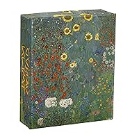 Gustav Klimt Gardens QuickNotes: Our Standard Size Set of 20 Notecards in a box with Magnetic Closure
