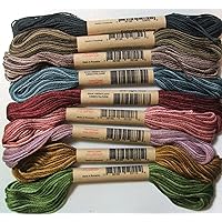 9 Valdani 6 Ply Strand Floss Embroidery Thread Forest Floor 10 Yard Skeins