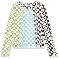 Speechless Girls' Long Sleeve Checkered Colorblock Top