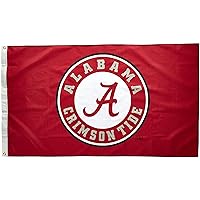BSI PRODUCTS, INC. NCAA Alabama Crimson Tide Circle A Logo 3-by-5 Foot Flag with Grommets, One Size (95602)