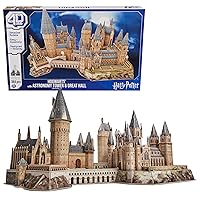 Harry Potter Deluxe Hogwarts Castle with Astronomy Tower & Great Hall Over 2ft. Wide Model Kit 384 Pcs 3D Puzzles for Adults & Teens 12+