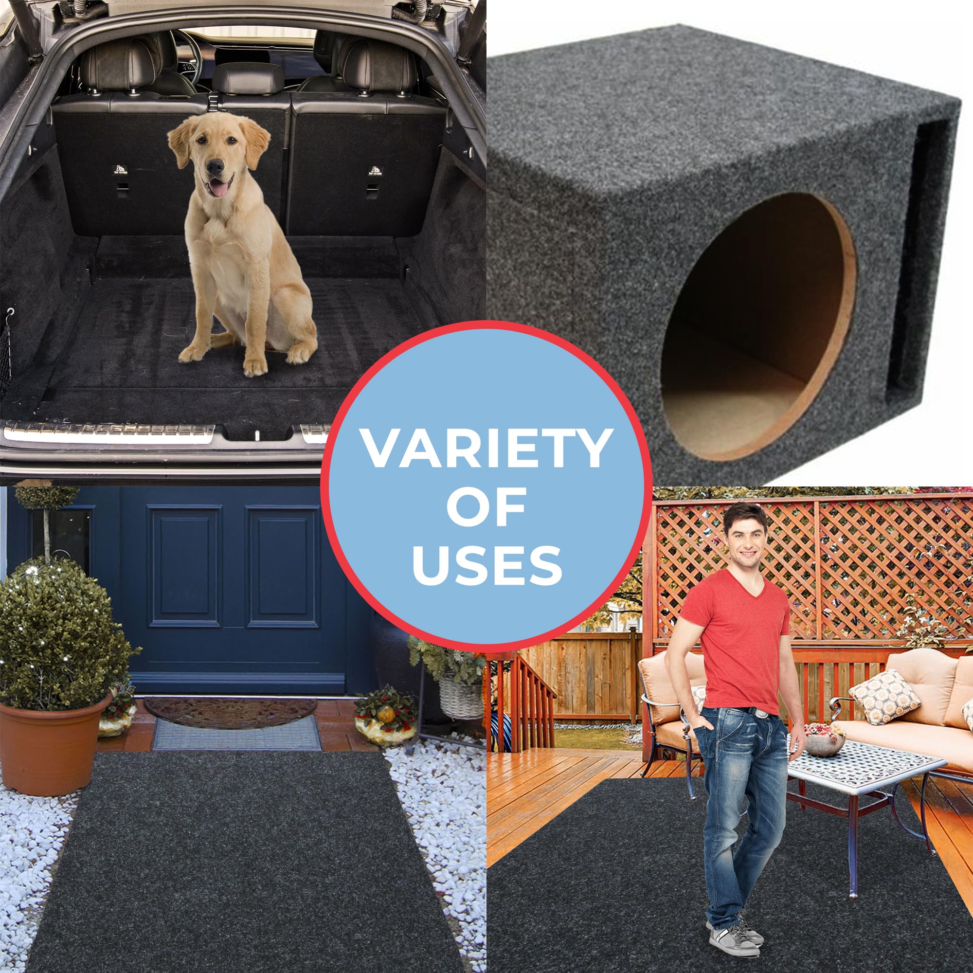 Bbox Black Carpet & Non-Woven Febric | Length: 78 inch (6.6 ft.), Width: 40 inch (3.2 ft.) | for Speaker Sub Box Carpet Home, Auto, RV, Boat, Marine, Truck & Car Trunk Liner