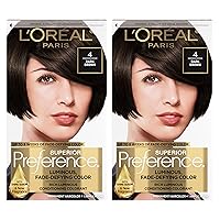 Superior Preference Fade-Defying + Shine Permanent Hair Color, 4 Dark Brown, Pack of 2, Hair Dye