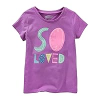 OshKosh Girls'So Loved S/S Tee, Purple, 6 Months