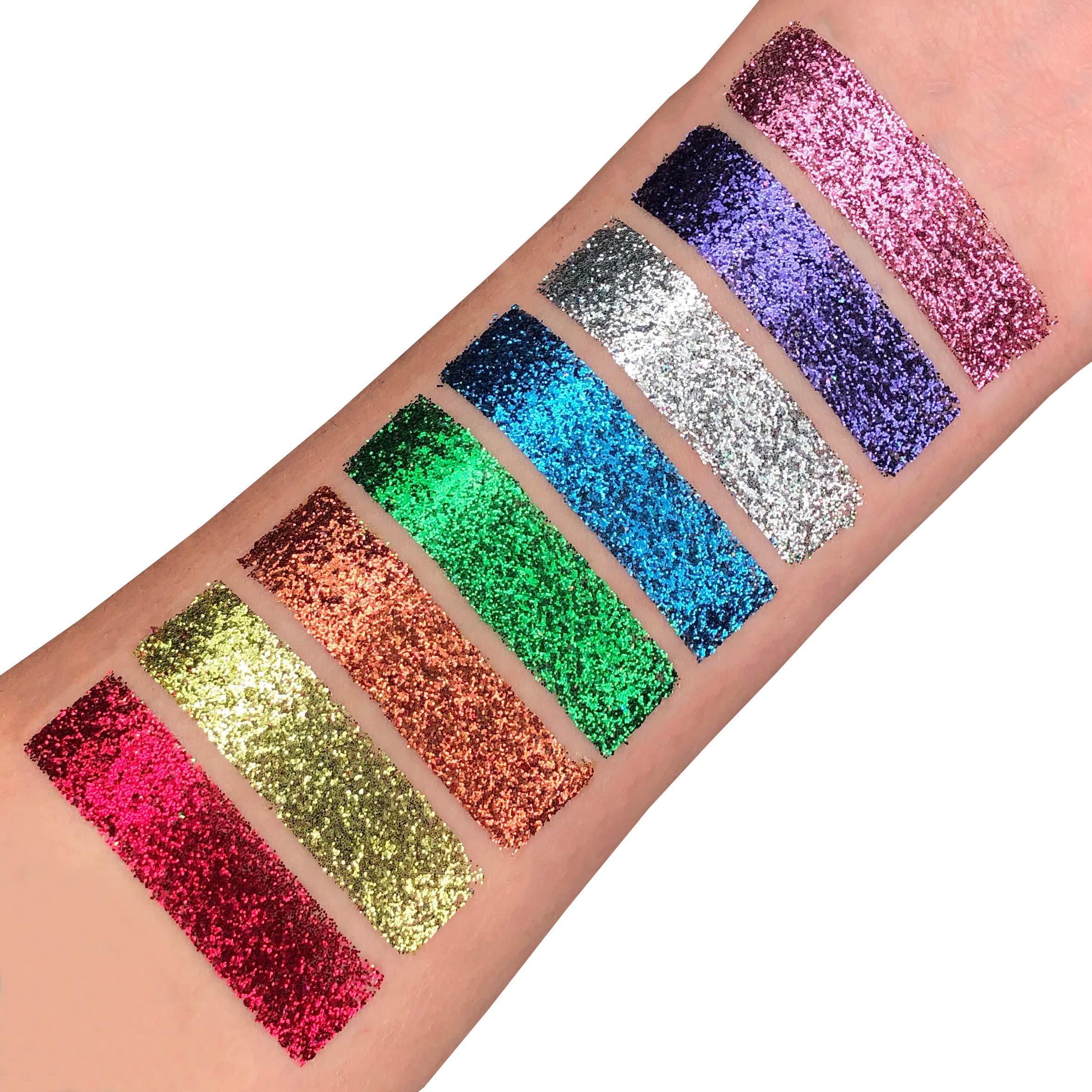 Glitter Fix Gel by Moon Glitter - Cosmetic Glitter Adhesive Primer for Face and Body. for All Glitters Including fine, Chunky, Holographic, Iridescent and bio - Set of 6
